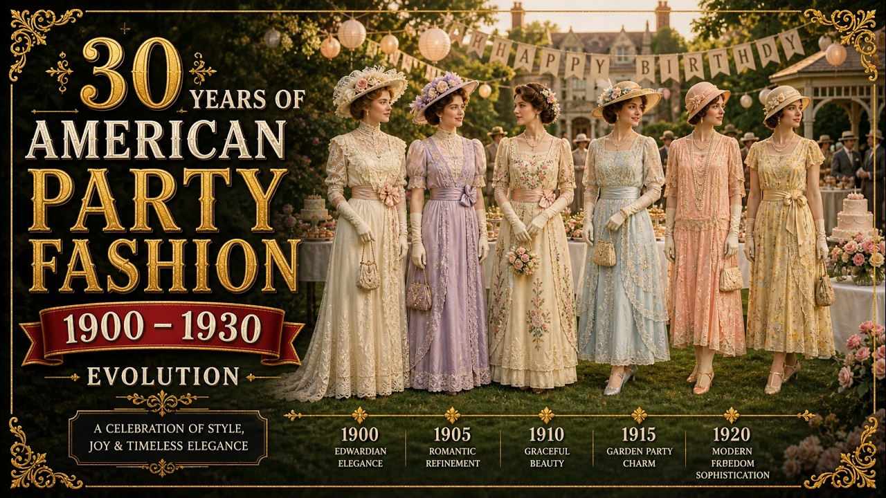 30 Years of American Party Fashion: 1900 &ndash; 1930 Evolution