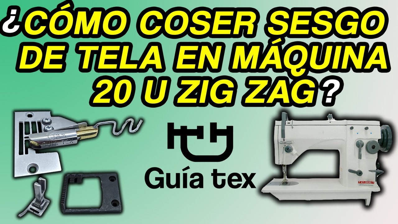 Folder, guía o embudo para sesgo o bies de tela en 20 U Zig zag