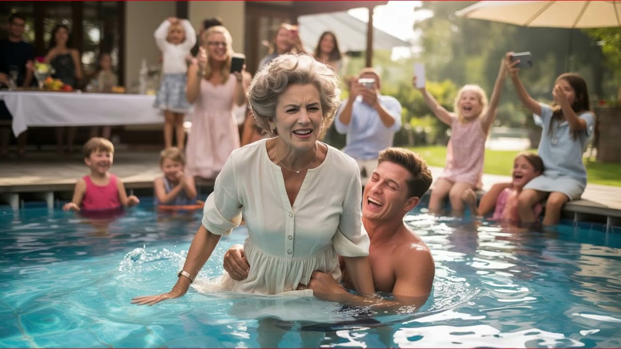 Meu filho me empurrou na piscina, dizendo: 