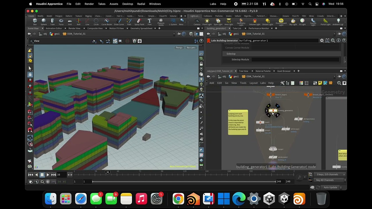 Houdini Integration with Unity for Digital Twin creation