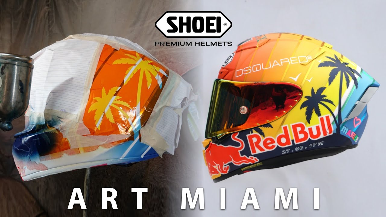 How To Paint Art Miami Helmet | SHOEI X Spirit III