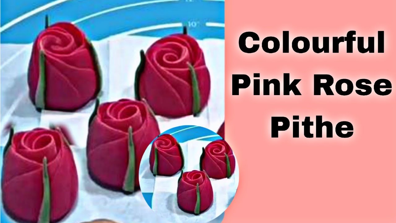এমন পিঠা রেসিপি থাকলে সবাই প্রেমে পড়ে যাবে|So💗🌹 Colourful Pink Rose Pitha Recipe #recipe#cooking 