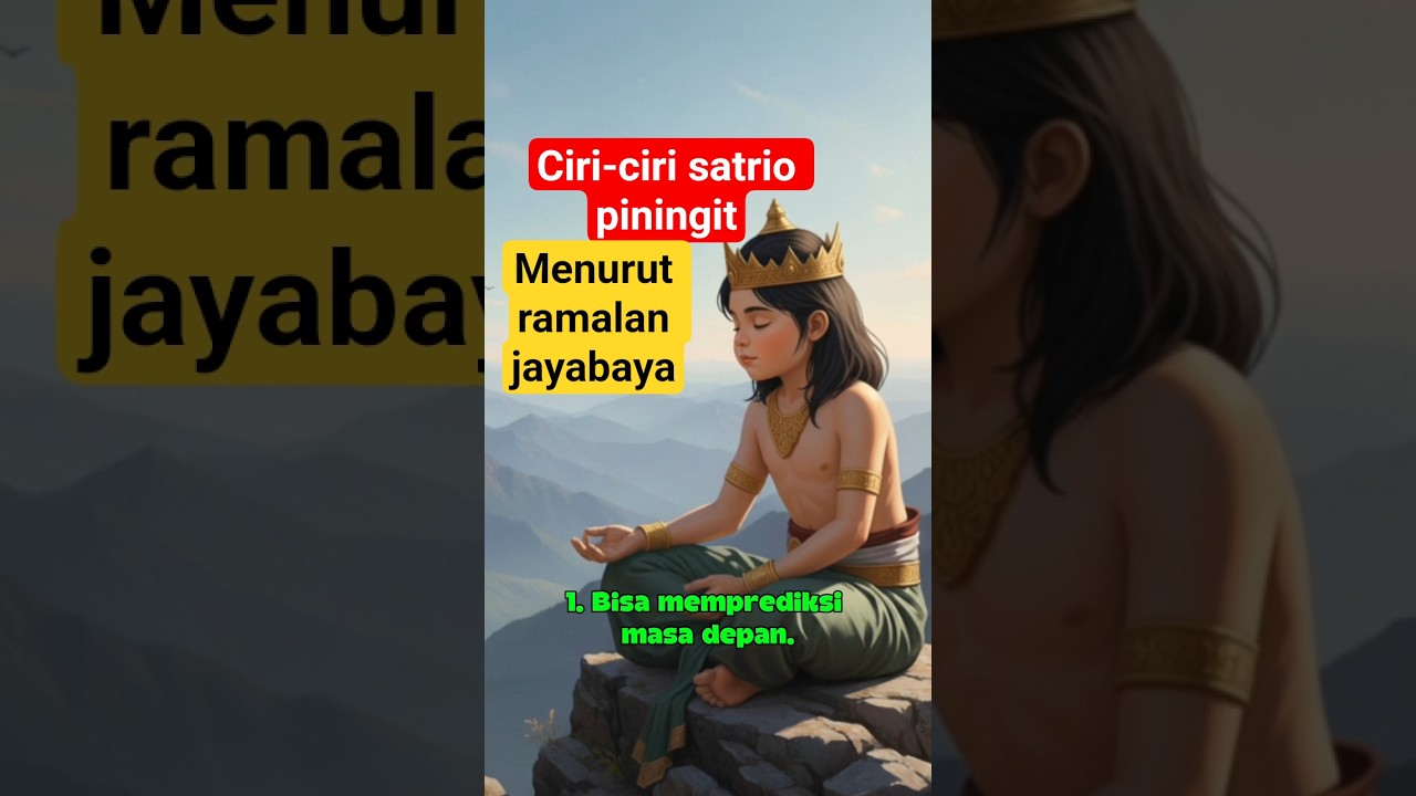 Ciri-ciri satrio piningit menurut ramalan jayabaya #satriopiningitterbaru #jayabaya