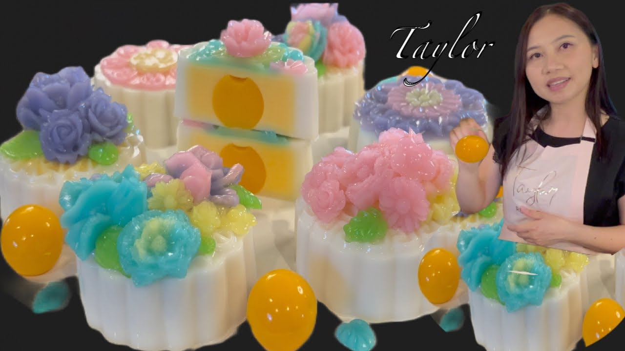 Cách Làm Bánh Trung Thu Flan Rau Câu 3D Rõ Nét Ngon Đẹp Trên Cả Tuyệt Vời   - Agar-Agar Mooncakes