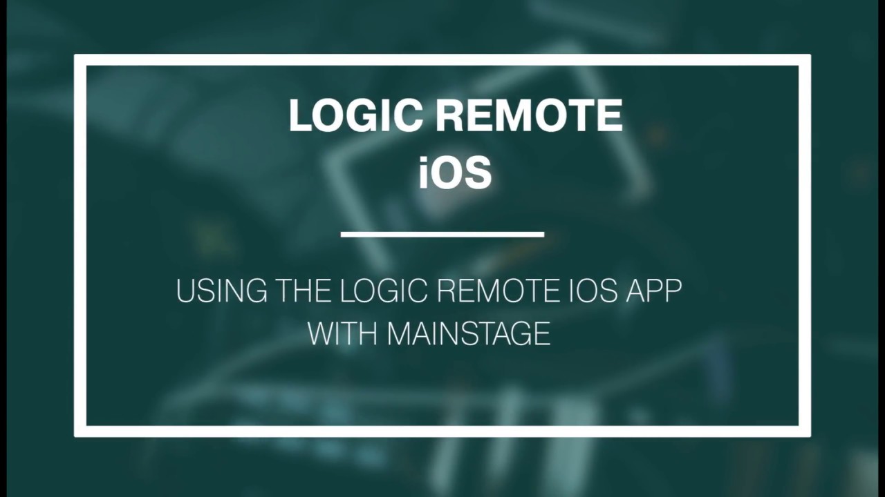 Logic Remote with Mainstage - iOS