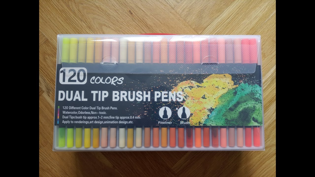 Dual tip brush pen - fixy na vodní bázi z Aliexpressu (Review)