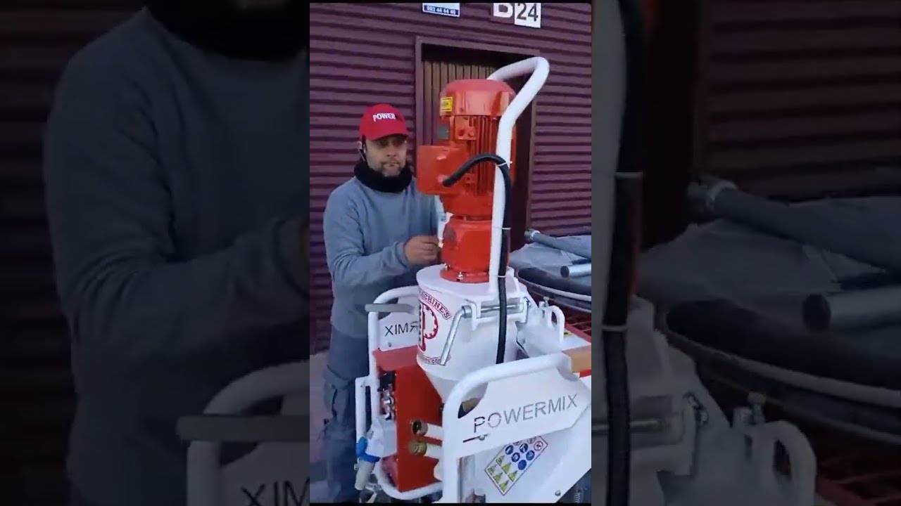 Heladas parte 1. Al acabar de proyectar.Putzteam Powermix.