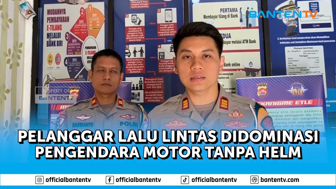 PELANGGAR LALU LINTAS DIDOMINASI PENGENDARA MOTOR TANPA HELM