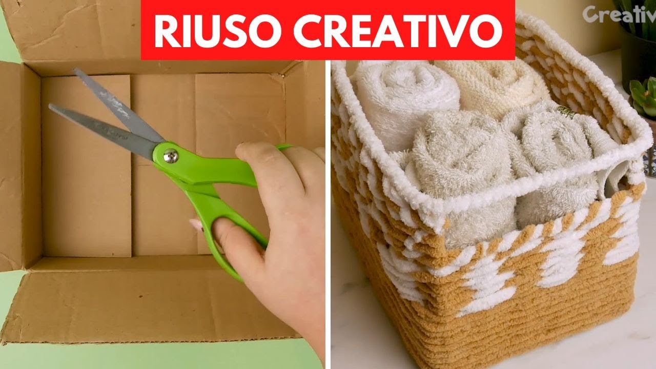 Come riutilizzare una scatola di cartone per organizzare il bagno 😎