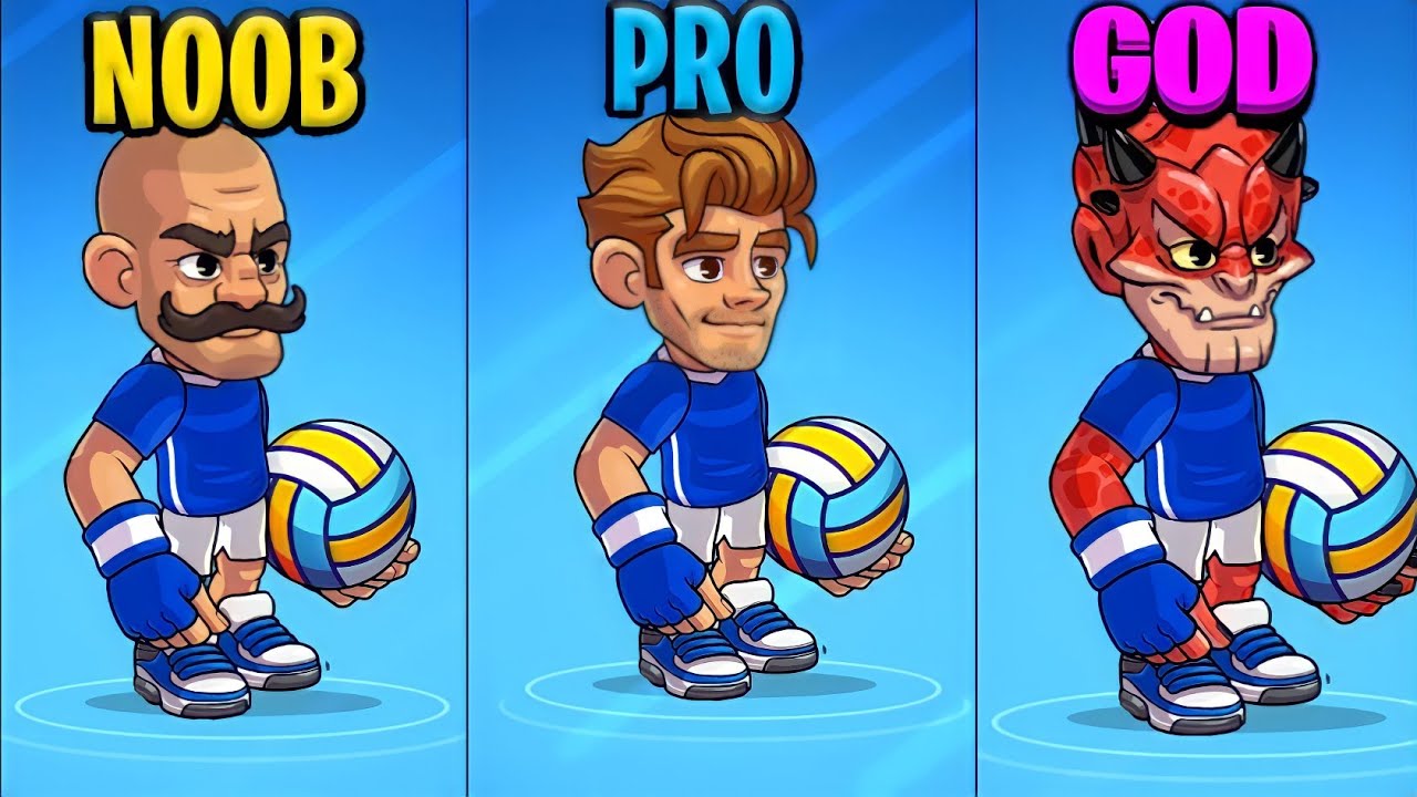 VOLLEYBALL ARENA NOOB VS PRO VS GOD