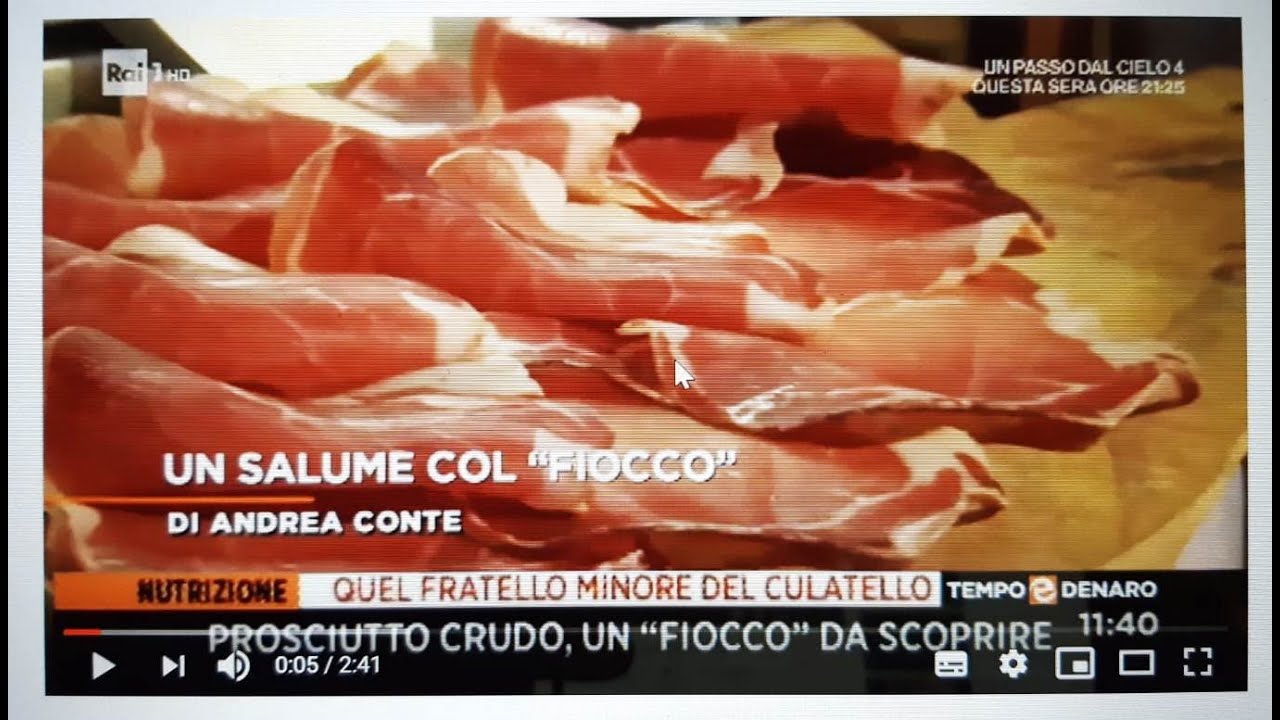 Fiocco di Culatello  - Rai 1 Tempo & Denaro al Salumificio La Rocca