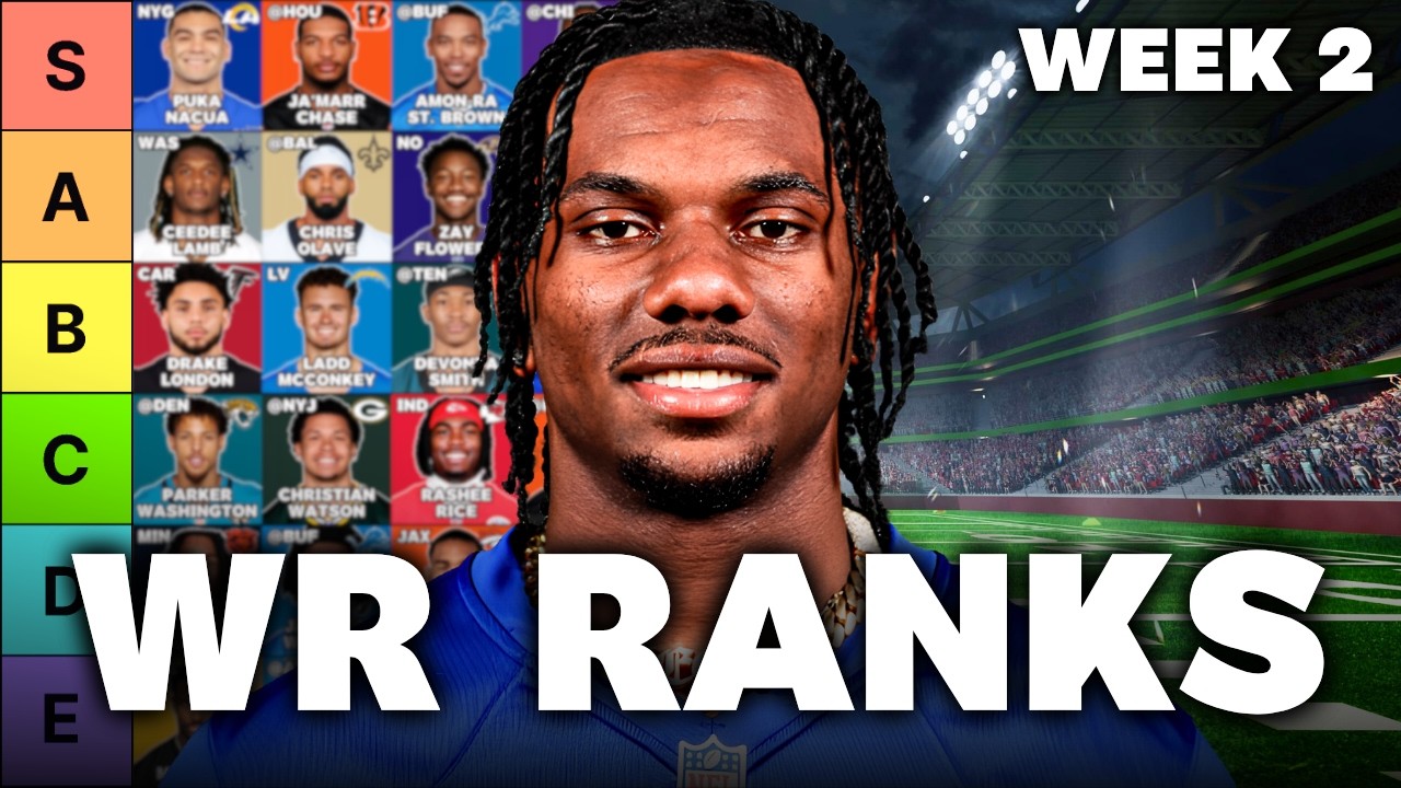 Top 40 Wide Receiver Rankings For Week 2 Fantasy Football