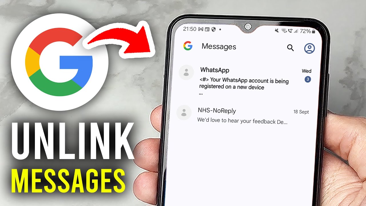 How To Unlink Messages From Google Account - Full Guide