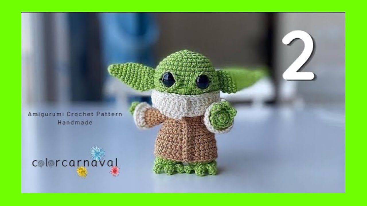 вязаная кукла амигуруми Йода | часть 2