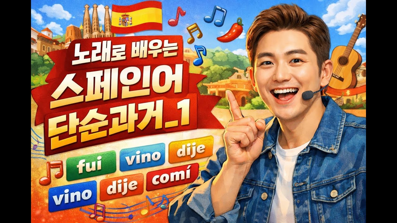 노래로 공부하는 스페인어 직설법 동사의 단순과거형 1-20