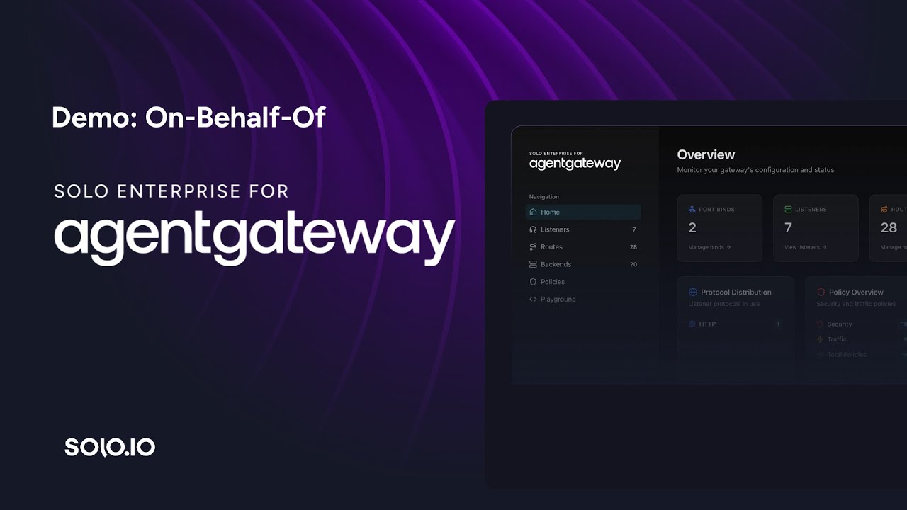 Solo Enterprise for agentgateway Demo: 