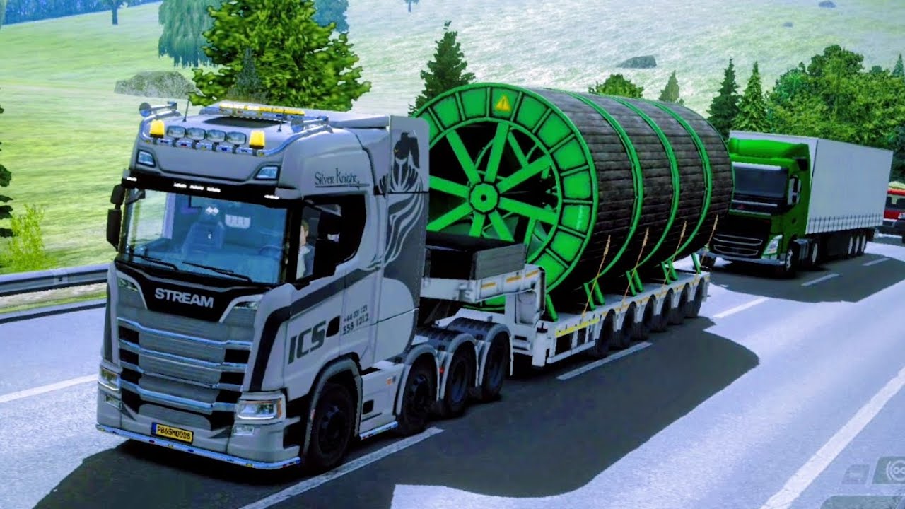 82 TON Heavy Cargo Delivery|Steam ST Beast + 6 Axle Low Bed|Nancy to Zurich 🇫🇷➡🇨🇭| PART 1 Hill Climb
