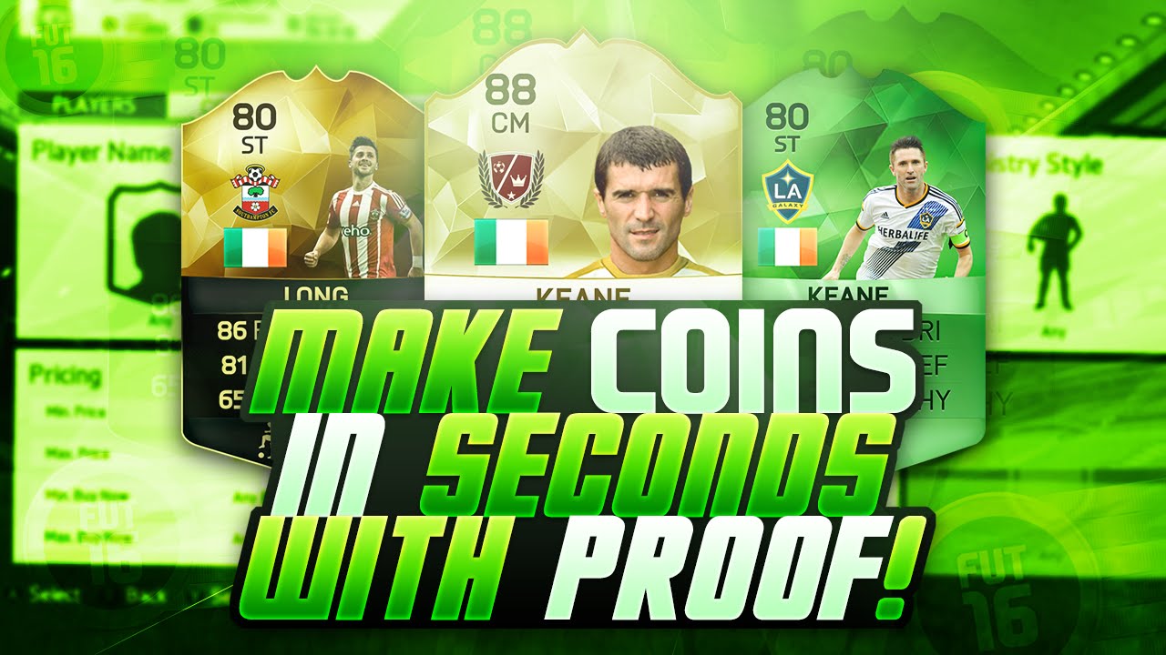 FIFA 16: HOW TO MAKE COINS IN SECONDS - BEST TRADING METHOD WITH PROOF!!