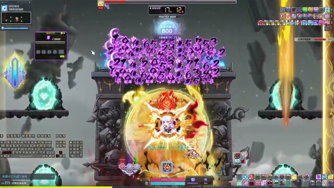 新楓之谷 挑戰者S2 272LV陰陽師 8300萬 單吃簡單敵對者(練習)