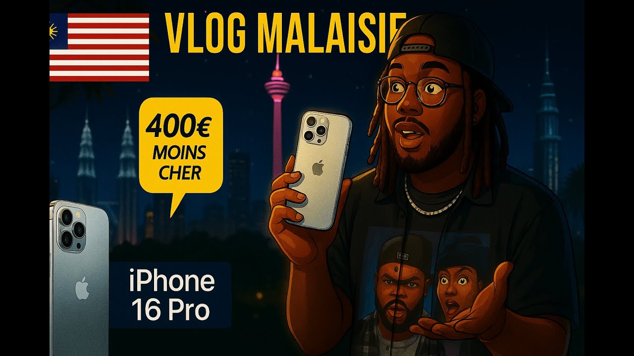 On achète l’iPhone 16 pro 400€ moins cher ! Vlog Malaisie