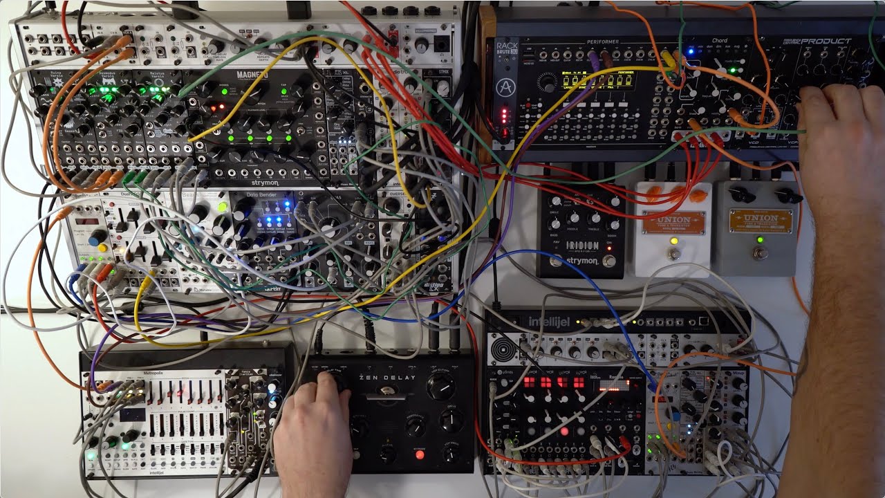Eurorack jam featuring Metropolix, Manis Iteritas, Prok Drums, Zen Delay, and electric guitar