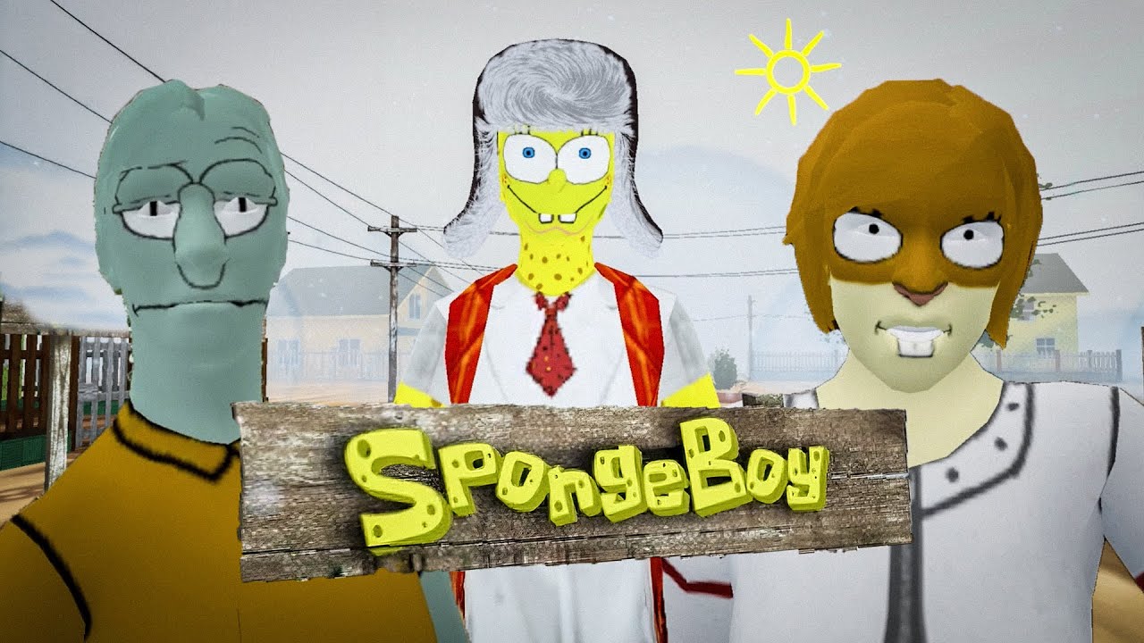ANDREY VE AİLESİ SÜNGER BOB OLDU! 😂 - Schoolboy Runaway Stealth (SpongeBob Mod)