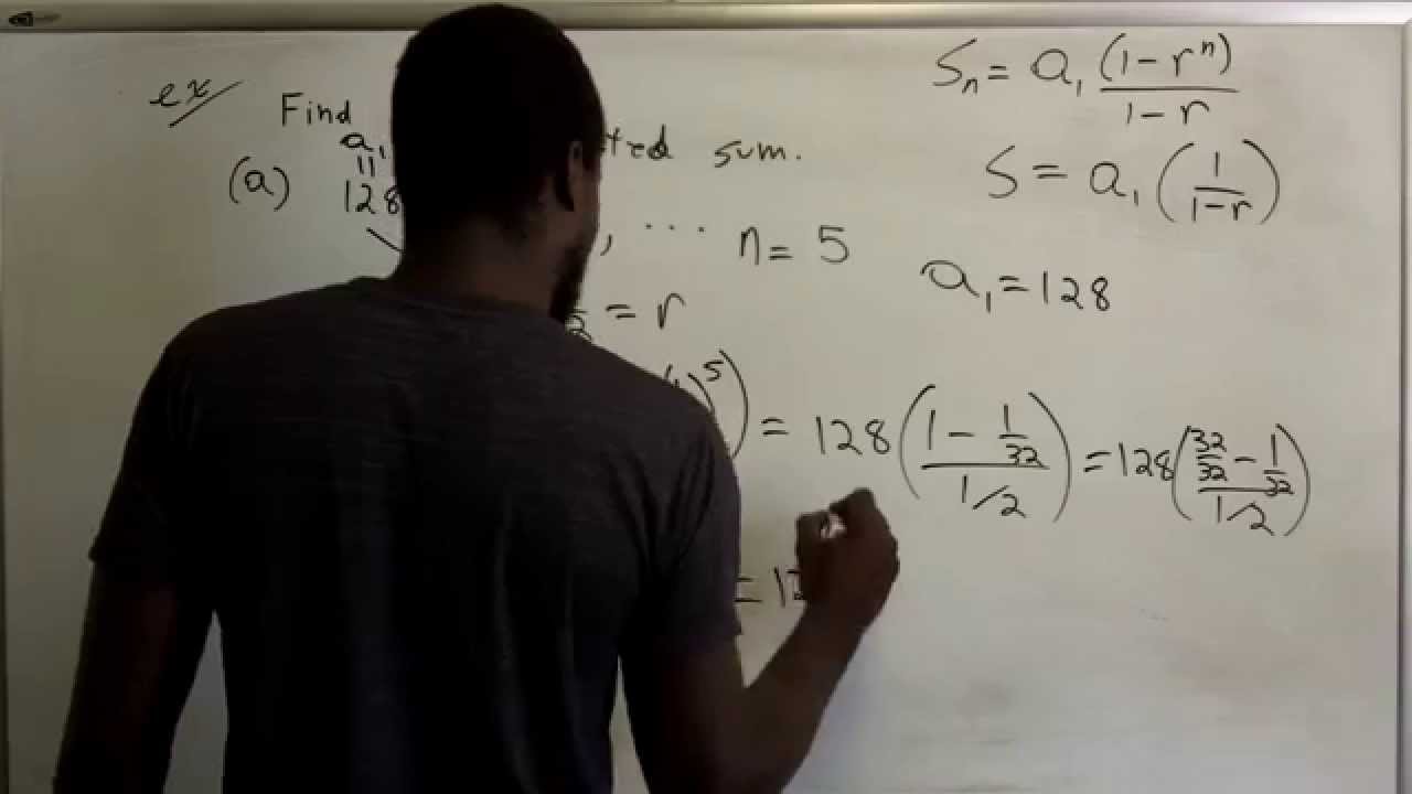 Finding The Sum And The nth Partial Sum Of A Geometric Sequence
