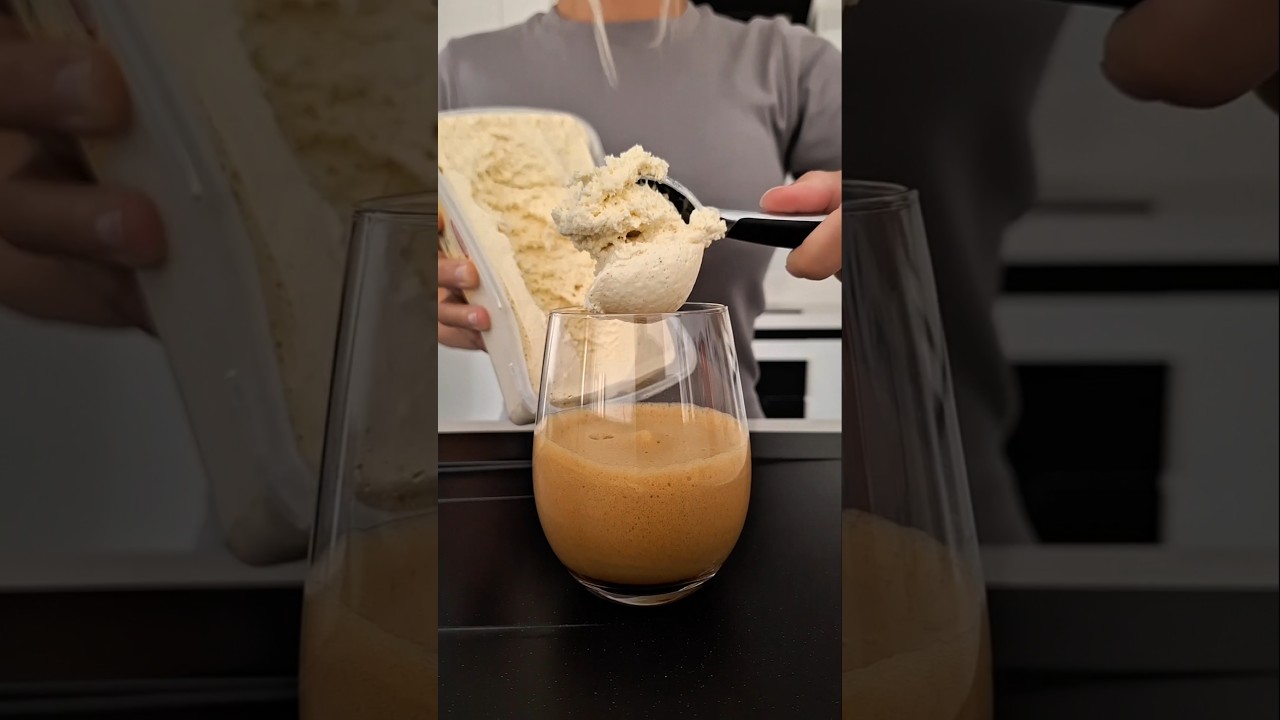 Ice Cream Greek Frappe #easyrecipe #coffee #coffeeaddict #icedcoffee #dalgona #whippedcoffee #shorts