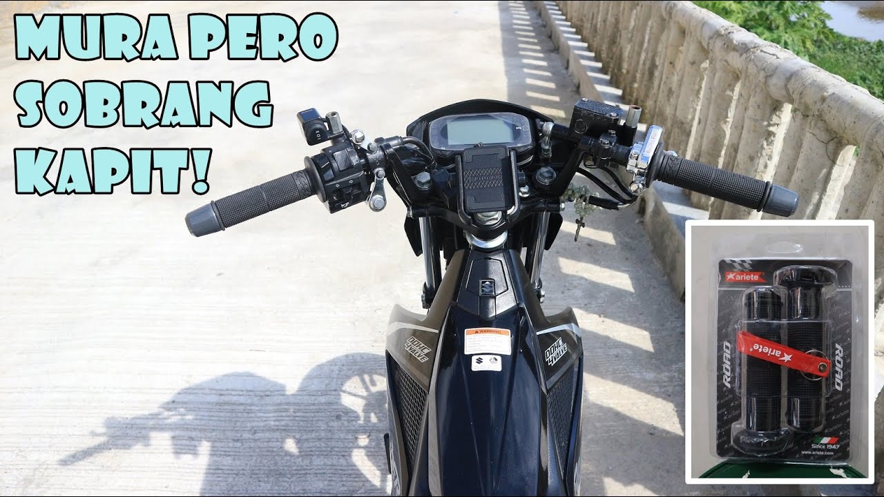 HANDLE GRIP NA MURA PERO SOBRANG KAPIT | ARIETE | RAIDER 150 FI | KAMBYO MOTO