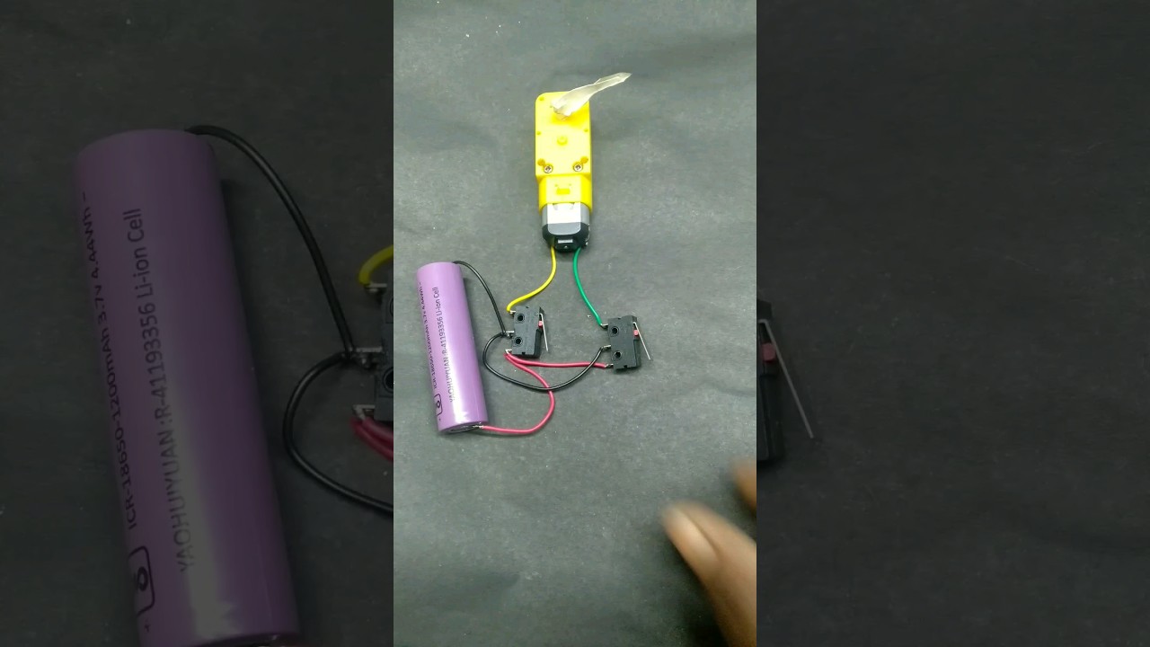 DC Motor forward reverse using limit switch  || DC Motor direction control #electronic_circuit