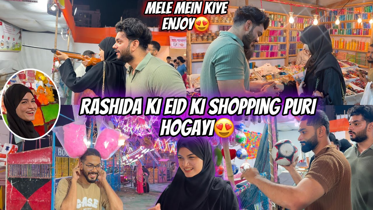 Rashida Ki Eid Ki Shopping Hogayi😍| Mele Mein Kiye Enjoy | Zeeshan & Abresh