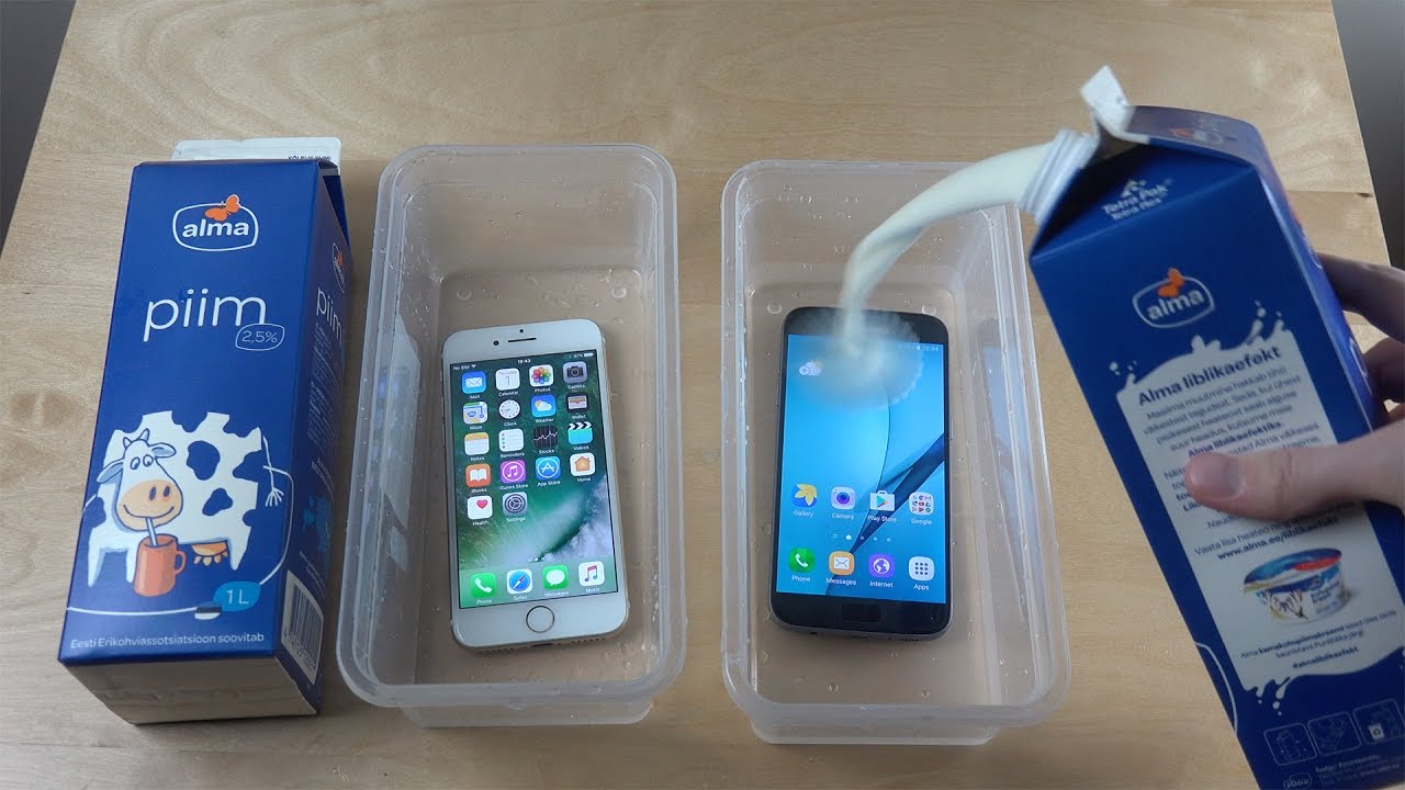 iPhone 7 vs. Samsung Galaxy S7 Milk Freeze Test 19 Hours! Who Is Best?!