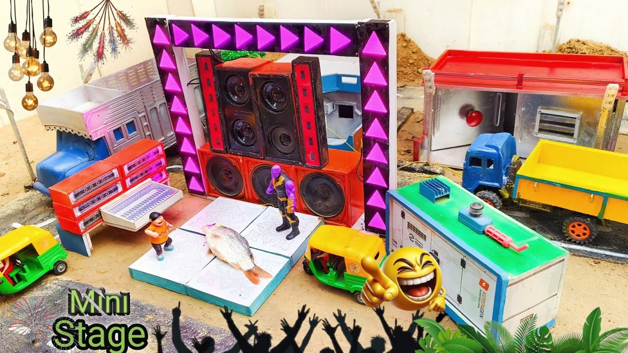 mini stage program | how to making mini stage | Dj sound check dj toy making at-Home