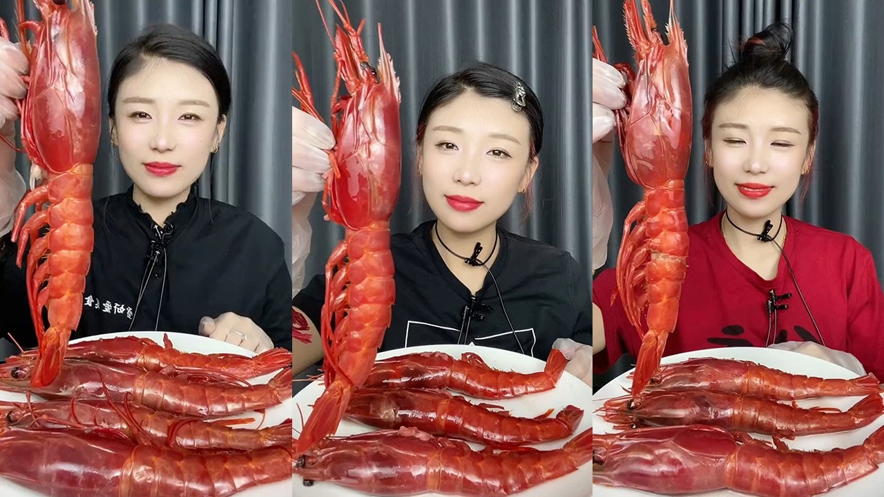 【MUKBANG】Carabinero prawn🦐🦐#Seafood#ASMR#yummy