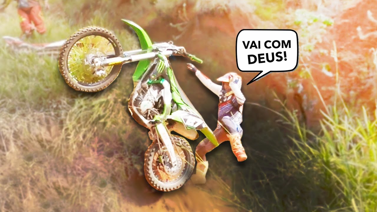 ARREMESSO DE MOTO NA TRILHA e MORRO DO DESAFIO