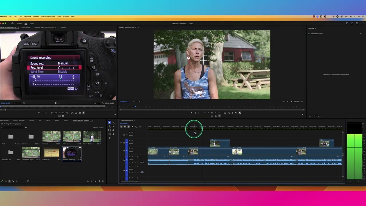Adpbe Premiere  Pro Lesson 11- Adjust Audio Levels