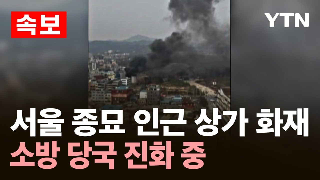 [속보] 서울 종묘 인근 상가 화재…소방 당국 진화 중 / YTN
