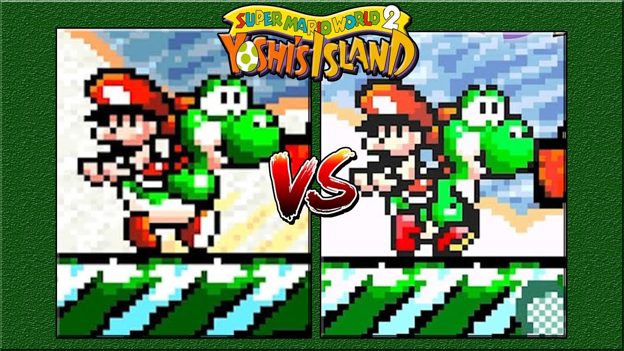 Yoshi's Island Super Mario World 2| Comparison| SNES VS GBA |Remake VS Rebreak|side by side