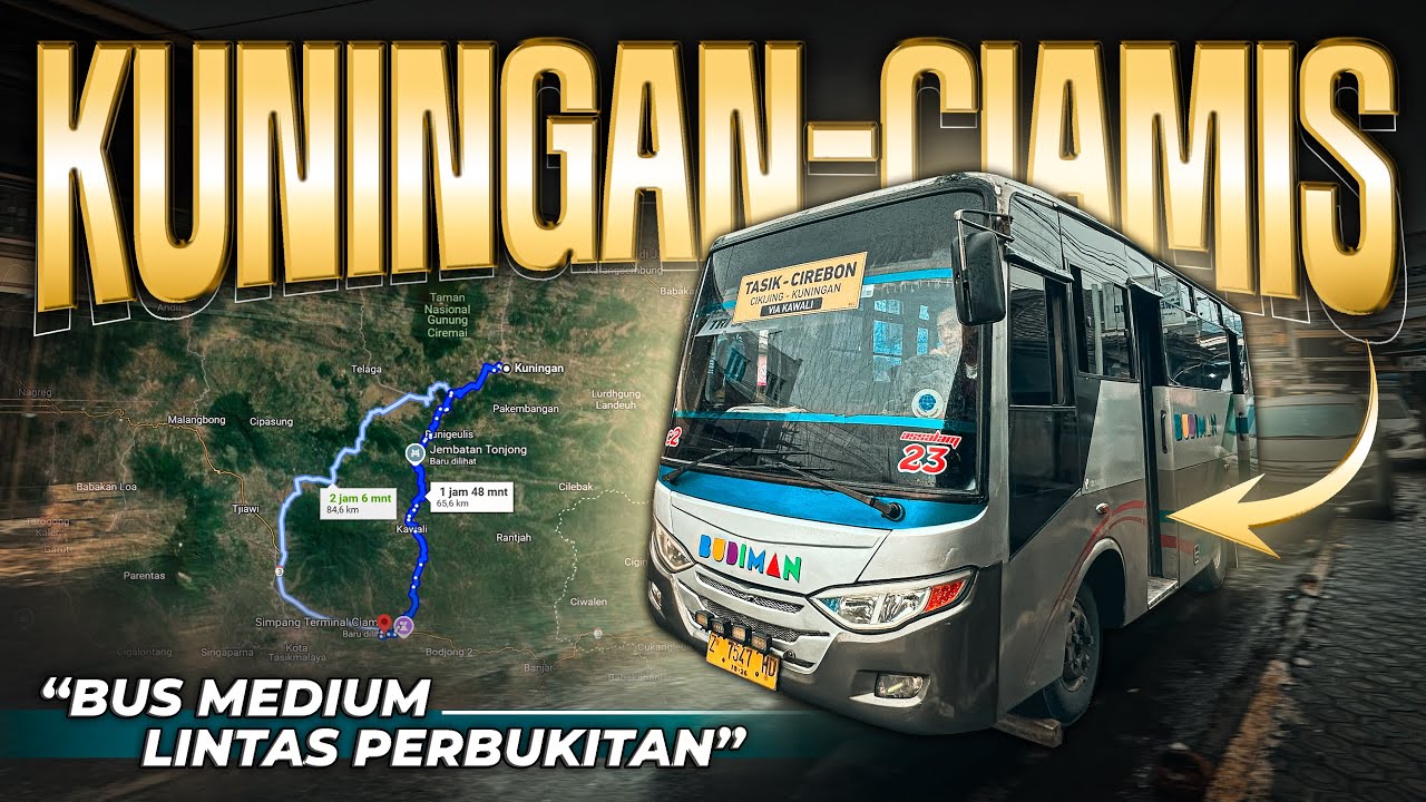 Libas Jalur Bukit Setelah Diguyur Hujan Deras! Trip Bus BUDIMAN Kuningan - Ciamis