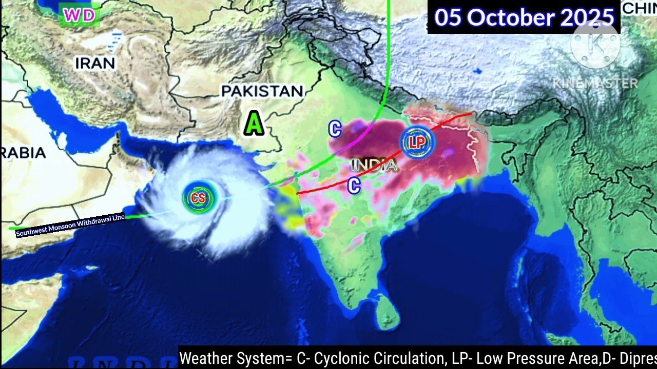 3 To 27 October 2025 Next 25 Days Weather System Depression Arabian Sea Cyclone. 