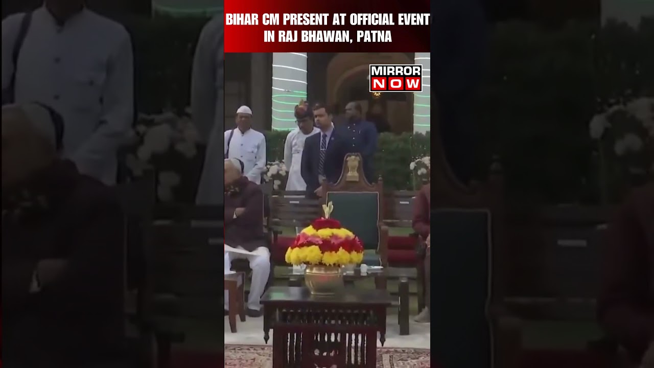 Watch | Bihar CM Nitish Kumar Present At Official Event In Raj Bhavan, Patna #shorts