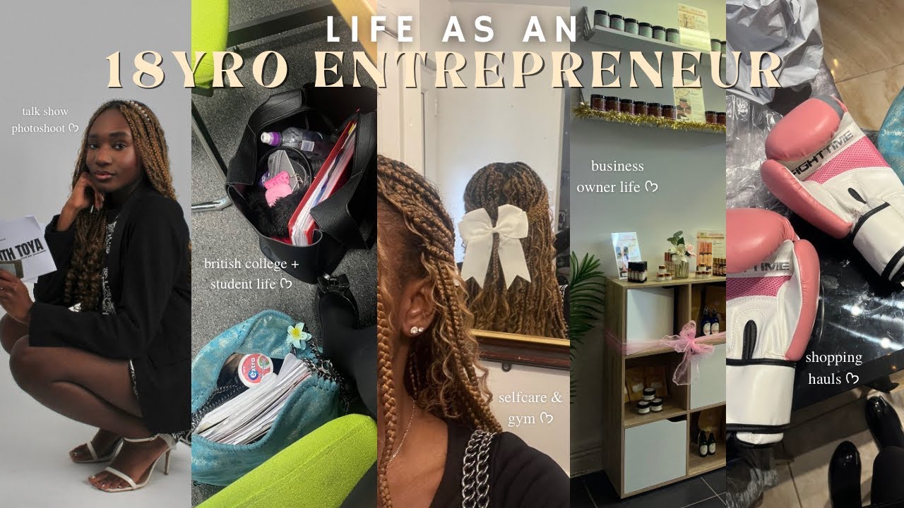 LIFE AS AN 18YRO ENTREPRENEUR | decorating my shop for xmas, photoshoot, study routine, college, gym