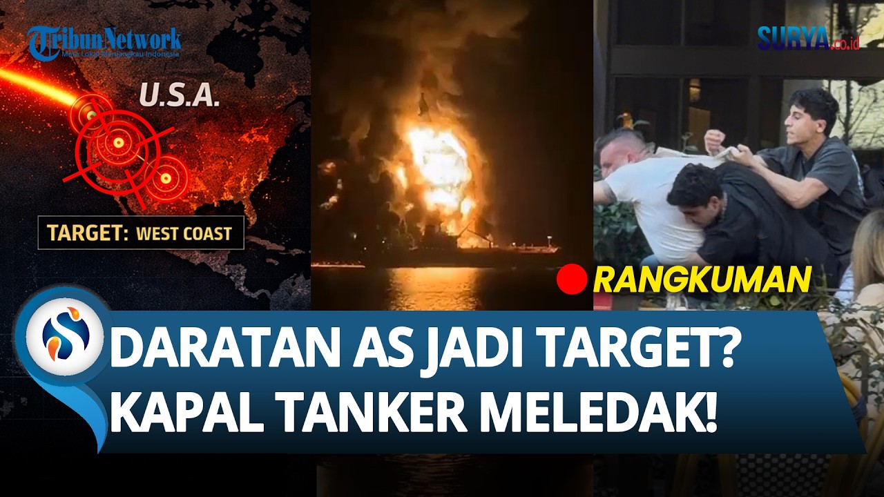 🔴RANGKUMAN IRAN VS AS: Daratan AS Jadi Target? Drone Iran Ledakkan Kapal Tanker, Zionis Dipukuli