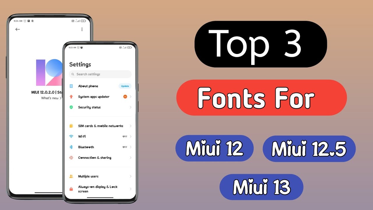 Top 3 Fonts For Miui 12 Miui 13