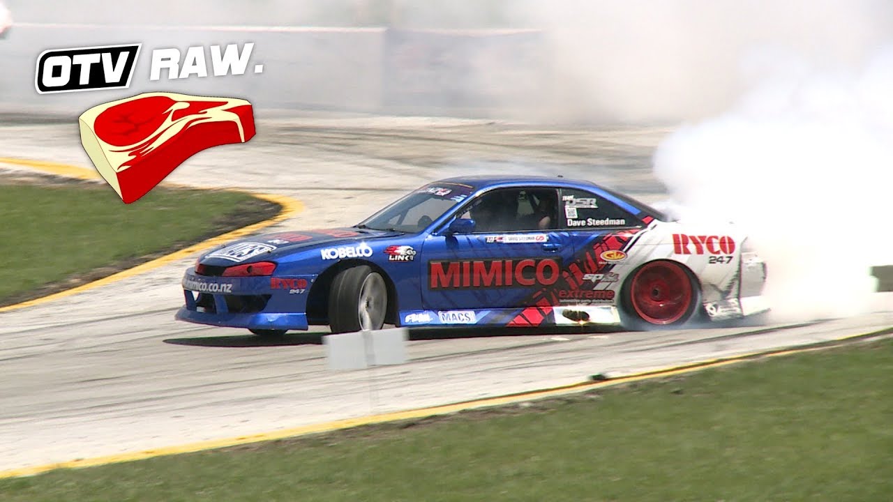 Dave Steedman RB30DET Nissan S14 Silvia - D1NZ Drifting R1 Wellington 2018