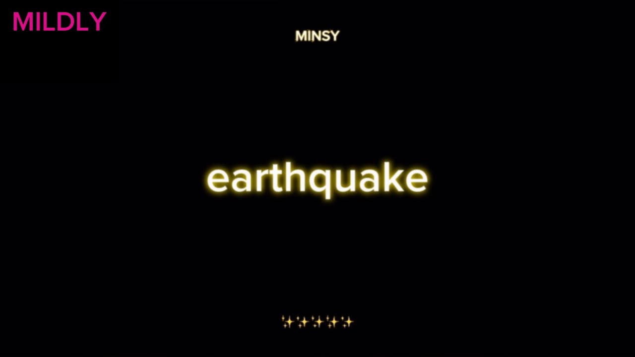 MINSY - &lsquo;earthquake&rsquo; M/V