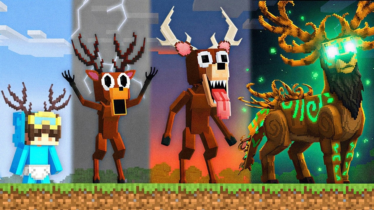 Превращение монстра-оленя в БОГА в Minecraft!
