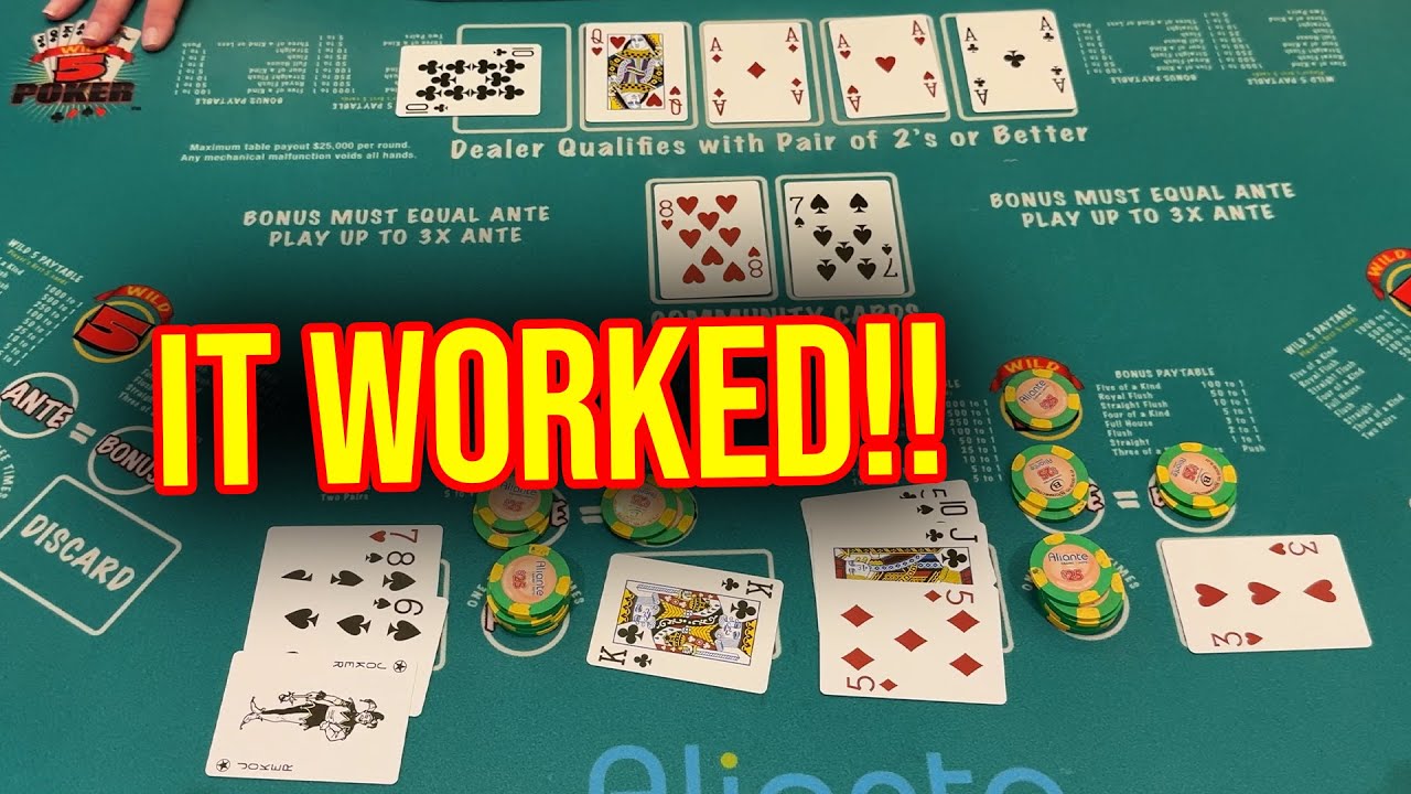 WILD 5 POKER PLAYING LIKE A DONKEY ACTUALLY WORKS!! #poker