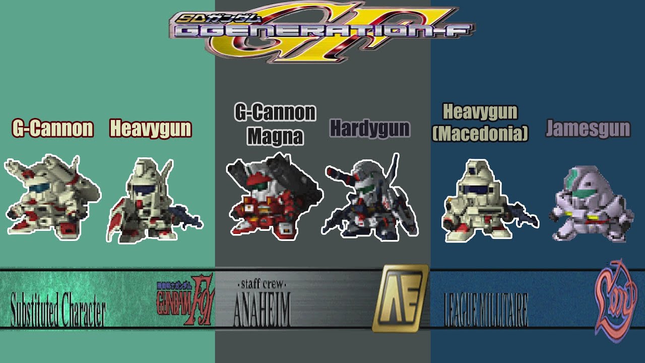 [ENG Sub]SD Gundam G Generation F - G-Cannon, Heavy, Hardy & Jamesgun Attacks