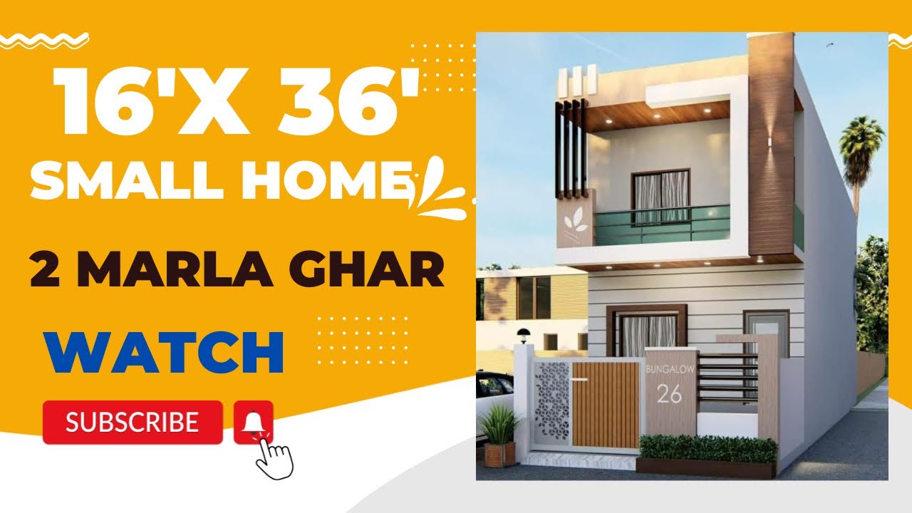 ( 16x36) Small house design idea | small home design | Pk house plans | video No! 34